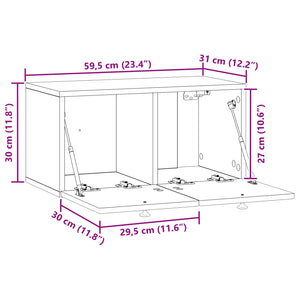 Wandmontierter TV-Schrank Artisan Eiche