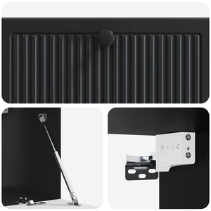 Wandmontierter TV-Schrank, Schwarz, 78,5 cm
