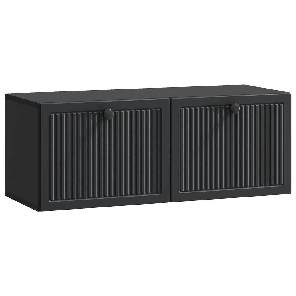 Wandmontierter TV-Schrank, Schwarz, 78,5 cm