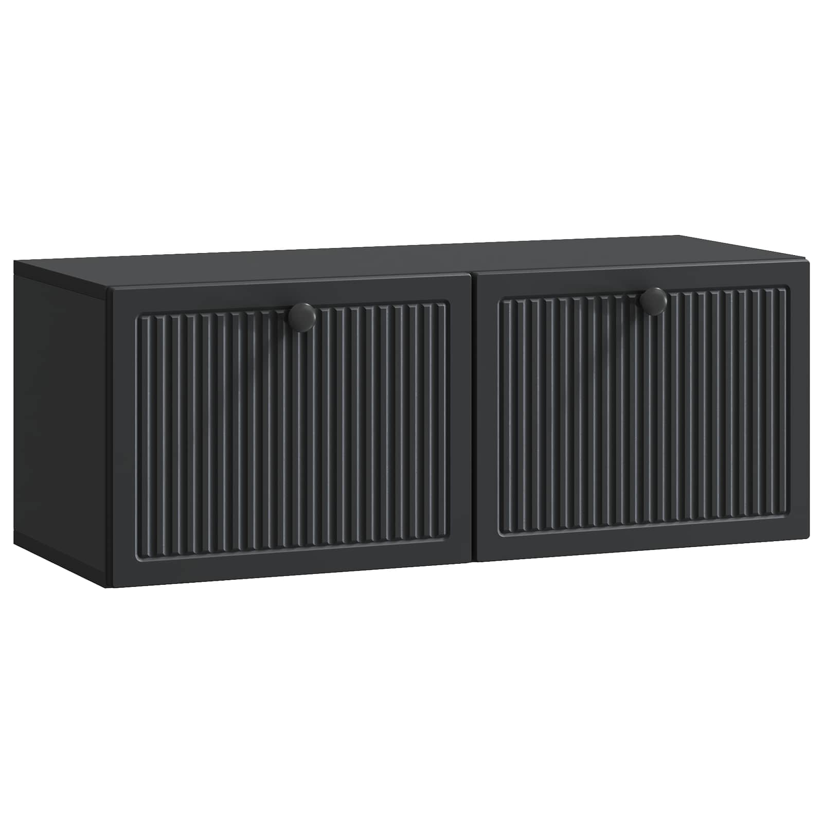 Wandmontierter TV-Schrank, Schwarz, 78,5 cm