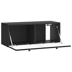 Wandmontierter TV-Schrank, Schwarz, 78,5 cm