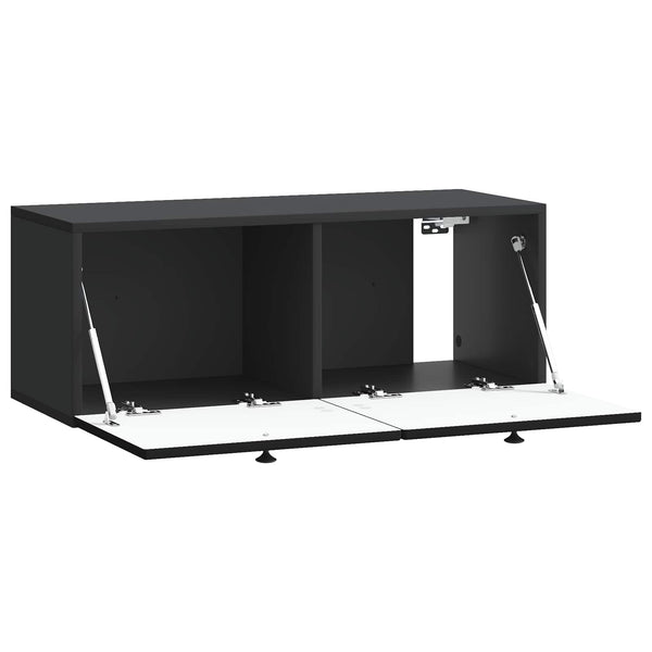 Wandmontierter TV-Schrank, Schwarz, 78,5 cm