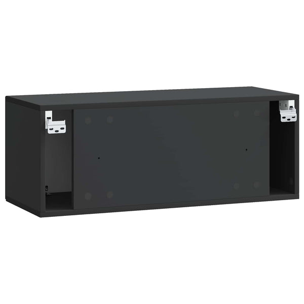 Wandmontierter TV-Schrank, Schwarz, 78,5 cm