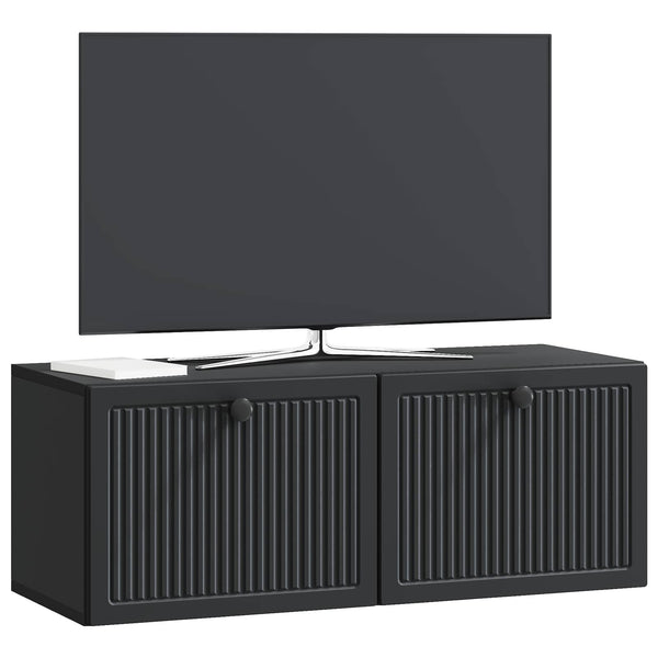Wandmontierter TV-Schrank, Schwarz, 78,5 cm