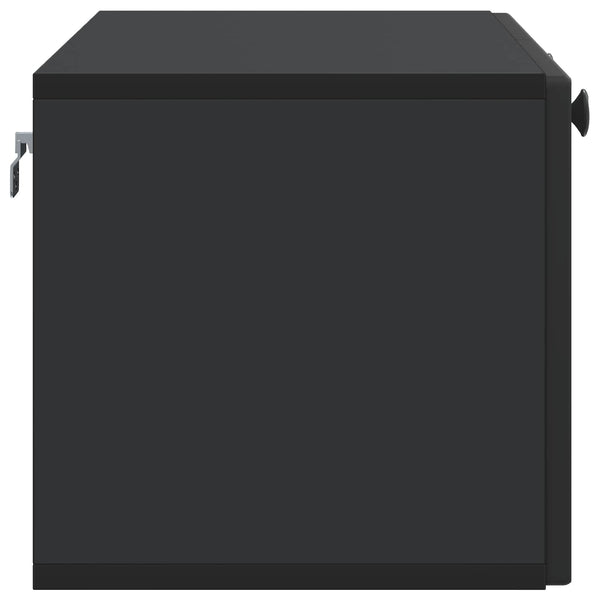 Wandmontierter TV-Schrank, Schwarz, 78,5 cm