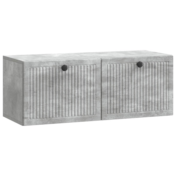 Wandmontierter TV-Schrank Betongrau