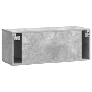 Wandmontierter TV-Schrank Betongrau