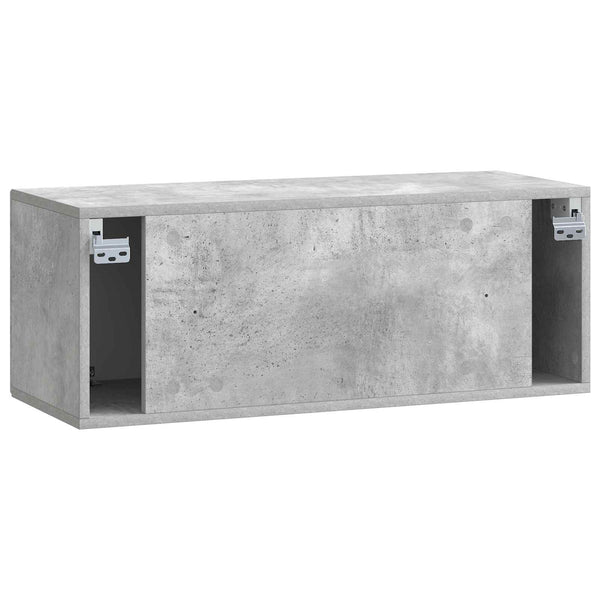 Wandmontierter TV-Schrank Betongrau