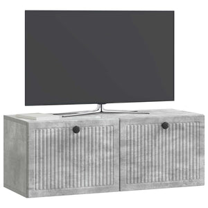 Wandmontierter TV-Schrank Betongrau