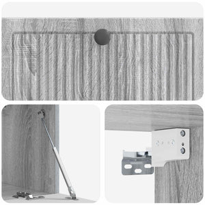 Wandmontierter TV-Schrank Grau Sonoma