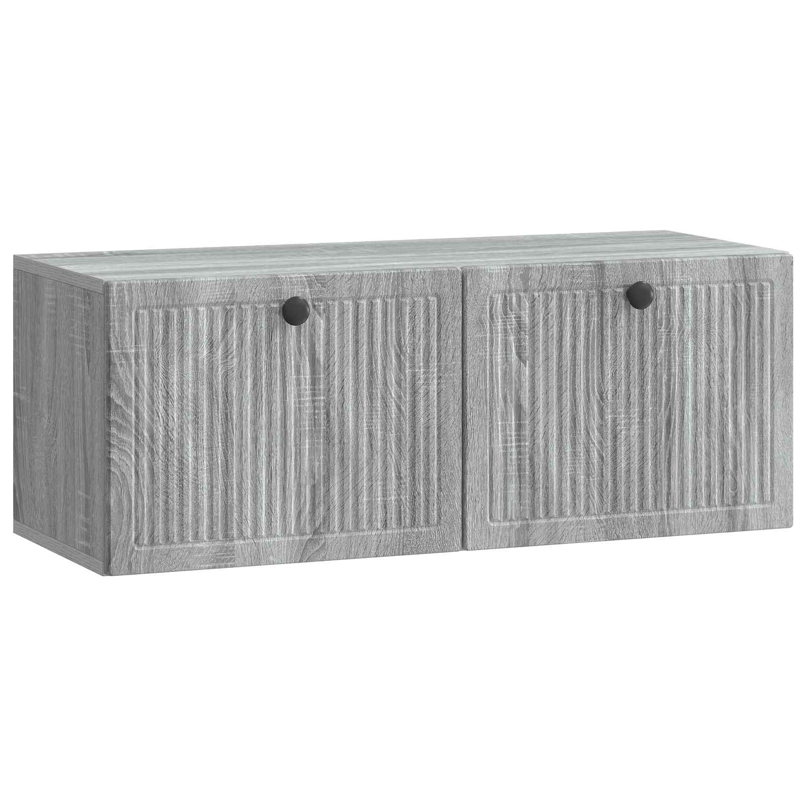 Wandmontierter TV-Schrank Grau Sonoma