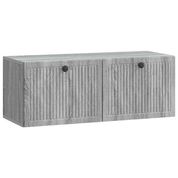 Wandmontierter TV-Schrank Grau Sonoma