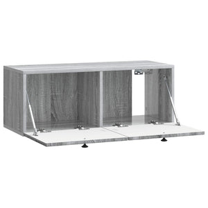 Wandmontierter TV-Schrank Grau Sonoma