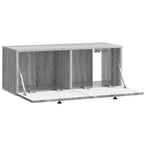 Wandmontierter TV-Schrank Grau Sonoma