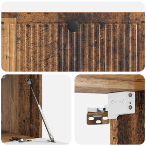 Wandmontierter TV-Schrank Altholz