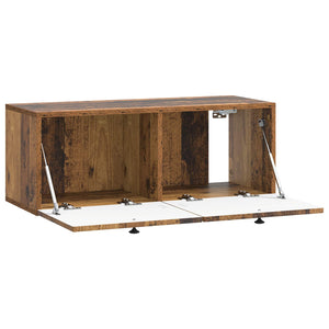 Wandmontierter TV-Schrank Altholz