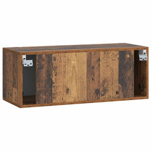 Wandmontierter TV-Schrank Altholz