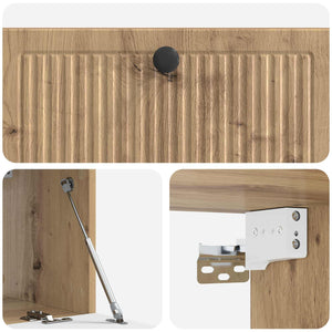 Wandmontierter TV-Schrank Eiche 78,5 cm