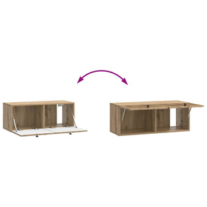 Wandmontierter TV-Schrank Eiche 78,5 cm