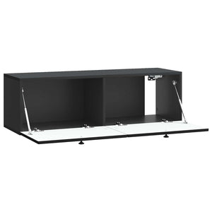 Wandmontierter TV-Schrank Schwarz