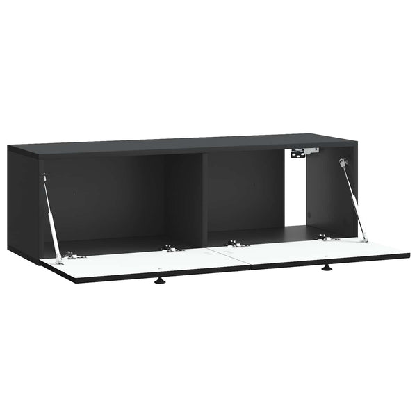 Wandmontierter TV-Schrank Schwarz