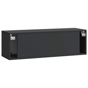 Wandmontierter TV-Schrank Schwarz