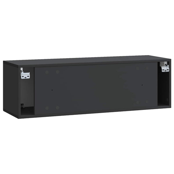 Wandmontierter TV-Schrank Schwarz