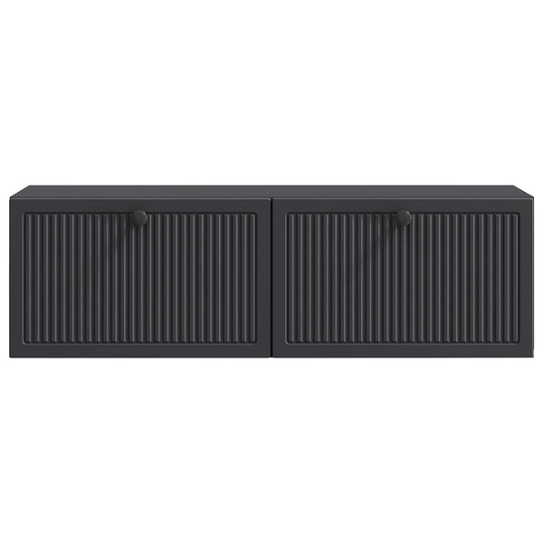 Wandmontierter TV-Schrank Schwarz