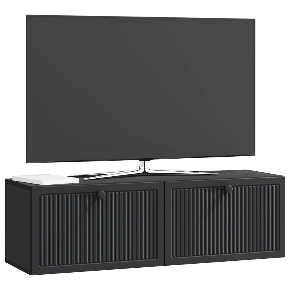 Wandmontierter TV-Schrank Schwarz
