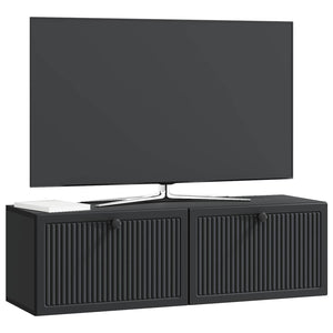 Wandmontierter TV-Schrank Schwarz