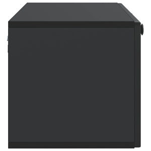 Wandmontierter TV-Schrank Schwarz