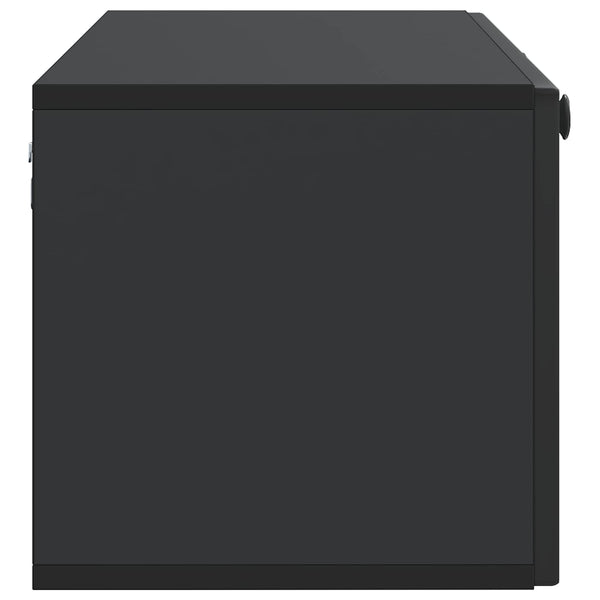 Wandmontierter TV-Schrank Schwarz