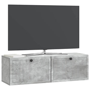 Wandmontierter TV-Schrank Betongrau 98cm