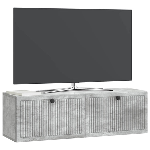 Wandmontierter TV-Schrank Betongrau 98cm