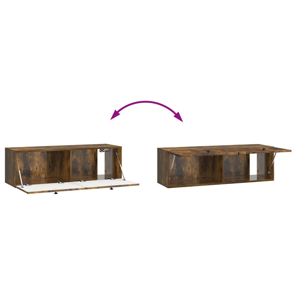 Wandmontierter TV-Schrank Geräucherte Eiche 98cm