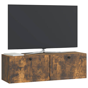 Wandmontierter TV-Schrank Geräucherte Eiche 98cm