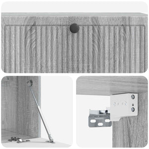 Wandmontierter TV-Schrank Grau