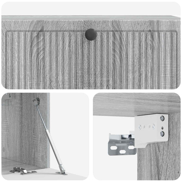 Wandmontierter TV-Schrank Grau