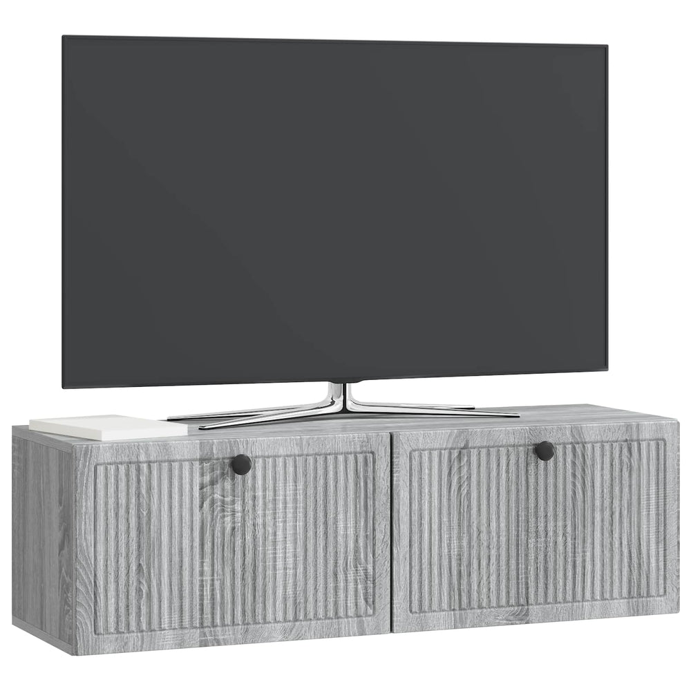 Wandmontierter TV-Schrank Grau