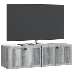 Wandmontierter TV-Schrank Grau