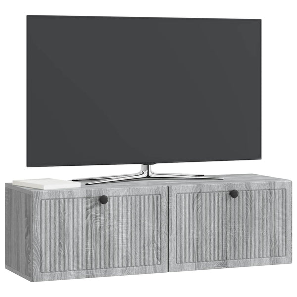 Wandmontierter TV-Schrank Grau