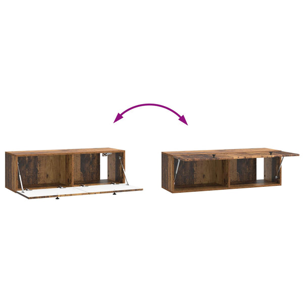 Wandmontierter TV-Schrank Altholz 98 cm