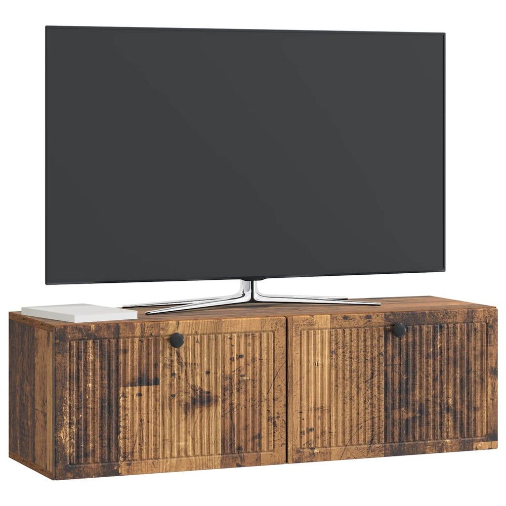 Wandmontierter TV-Schrank Altholz 98 cm