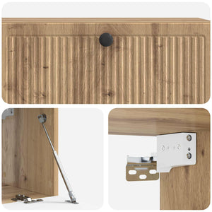 Wandmontierter TV-Schrank Eiche 98cm
