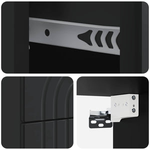 Wand-Nachttisch, 2er-Set, Schwarz