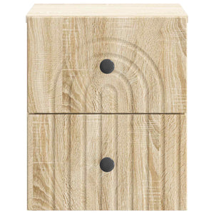 vidaXL Table de chevet murale chêne sonoma 33 x 34,5 x 40 cm