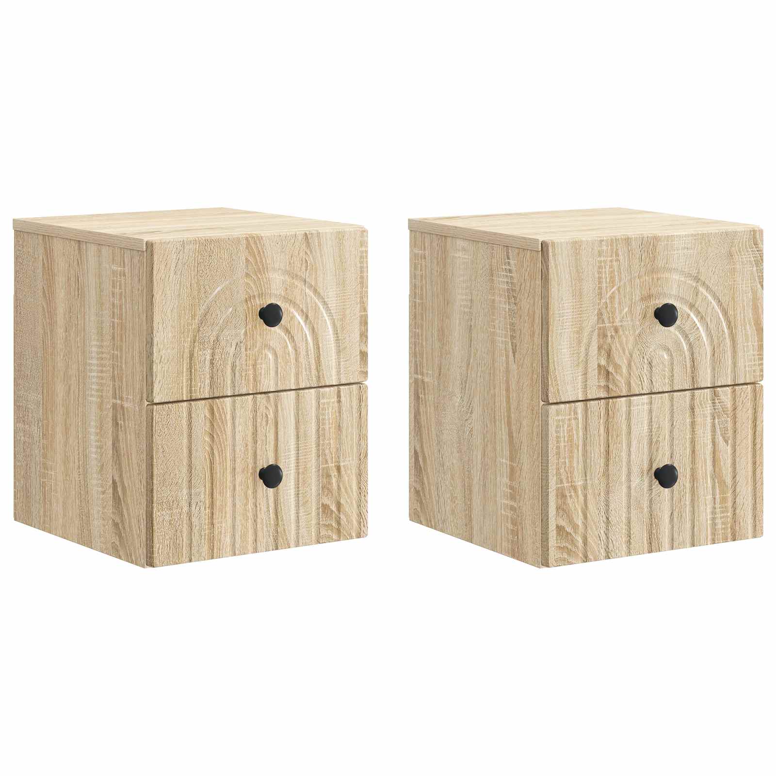 Wandmontierter Nachttisch 2er-Set Sonoma Eiche