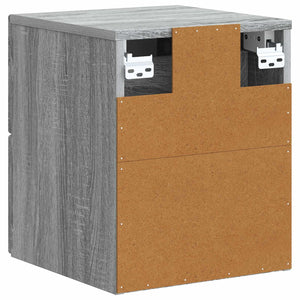 Wand-Nachttisch, 2er-Set, Grau Sonoma