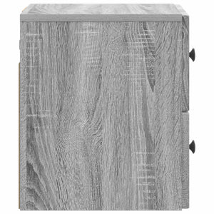 Wand-Nachttisch, 2er-Set, Grau Sonoma