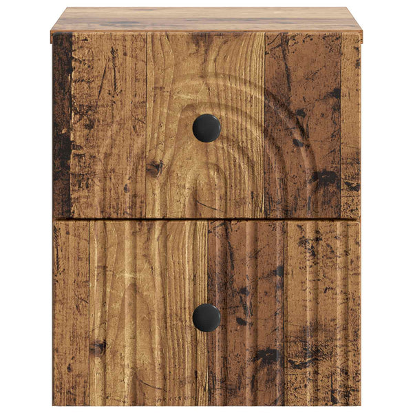 Wand-Nachttisch Altholz 33x34,5x40 cm